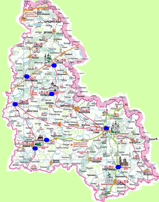 Цикл экскурсионных маршрутов от «Элита-тур» — Сумская область